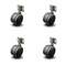 Service Caster 3" Black Soft Twin Wheel Caster with Side Mount Set Service Caster SCC-GR02S75-TPR-BLK-716-4-CB180-4 - alternate 2